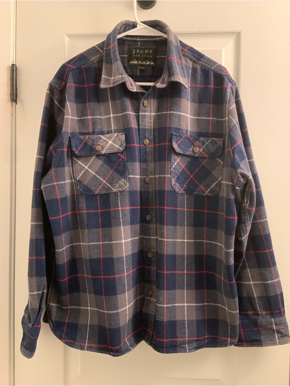 Jachs Classic Blue & Gray Plaid Button-Down Shirt
